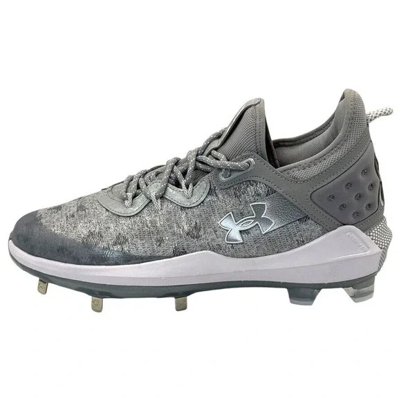 Under Armour Harper 8 Low ST Men's Size 11.5 Metal Baseball Cleats White Gray - Picture 2 of 8